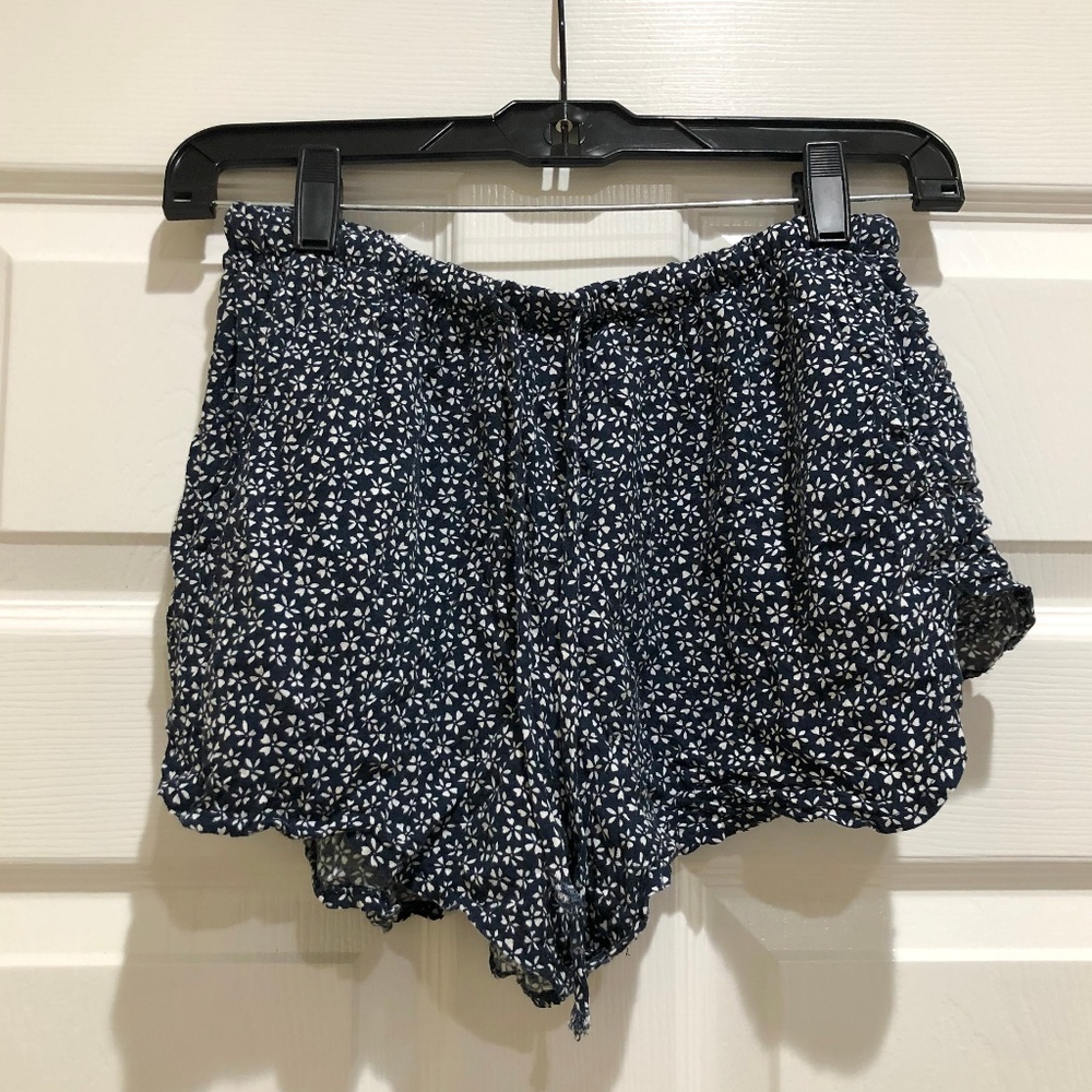 Blue Flowy Flower Shorts, OS II Brandy Melville
